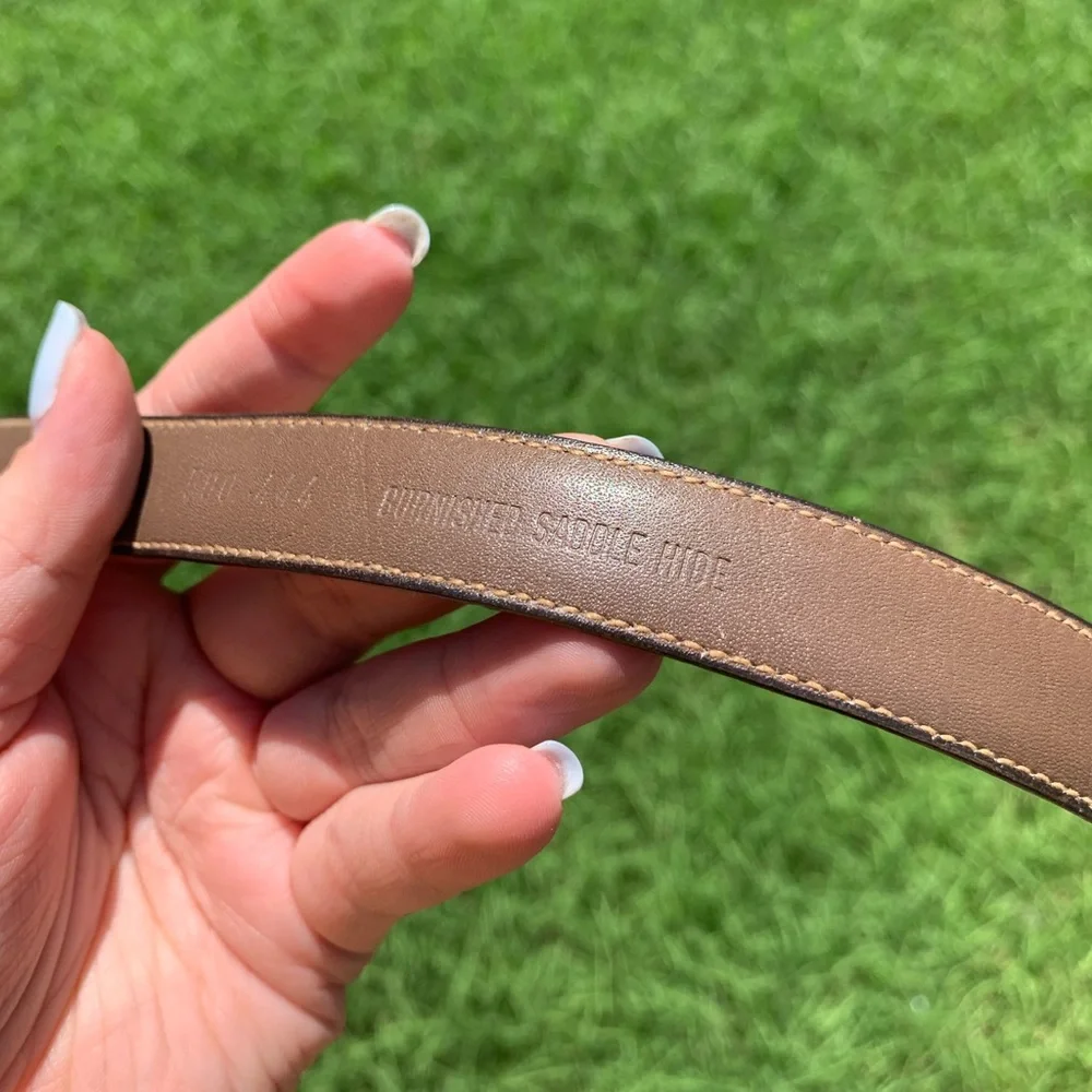 Vintage French Horn Buckle Leather Belt - Picture 13 of 16
